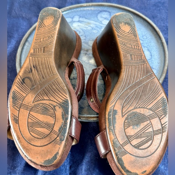 NINE WEST - Women’s Slip-on Wedge Sandler Sz 7.5 - BROWN - Picture 7 of 15